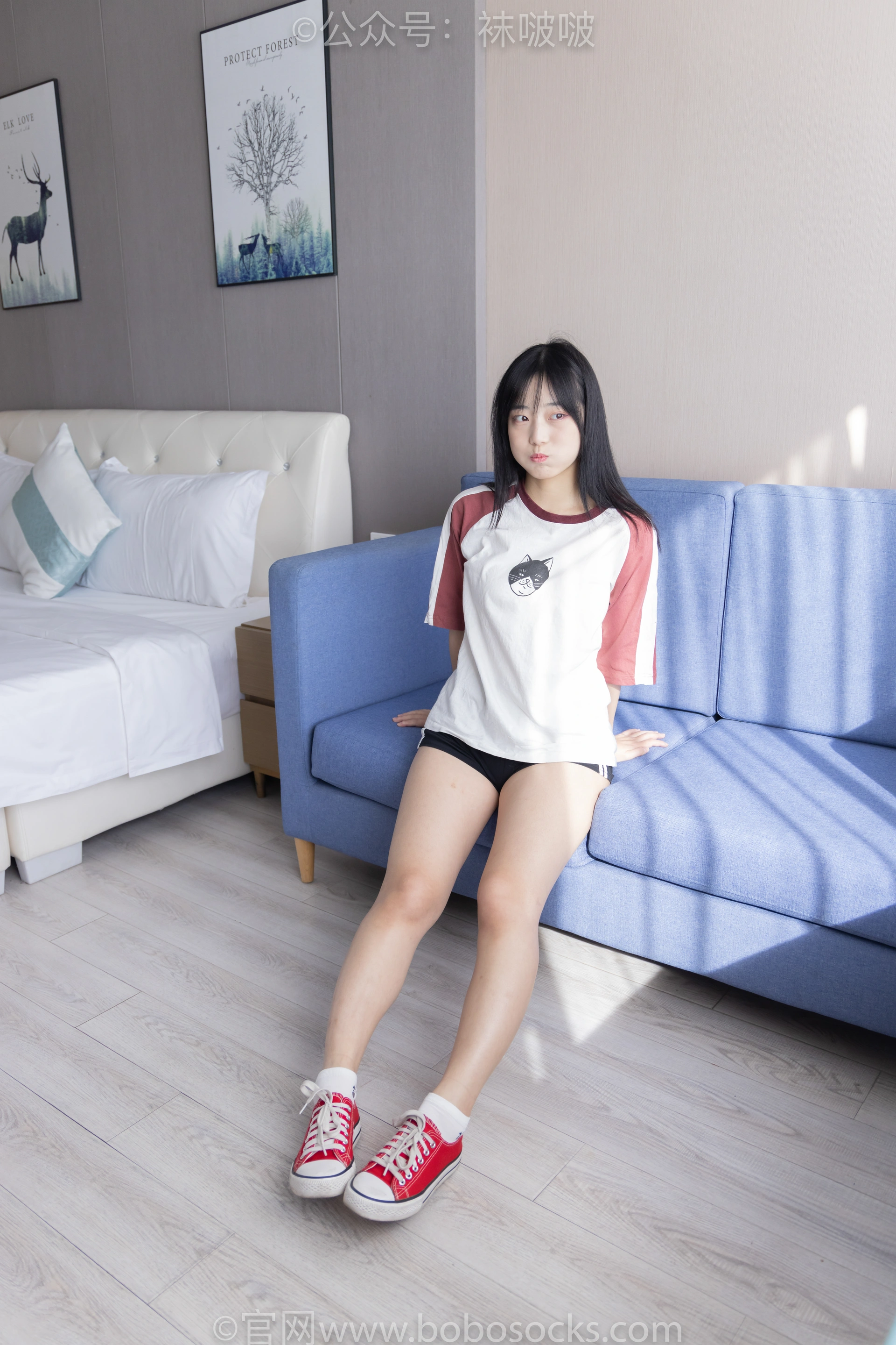 [BoBoSocks袜啵啵]NO.036 菠萝-帆布鞋、白棉袜、裸足 1