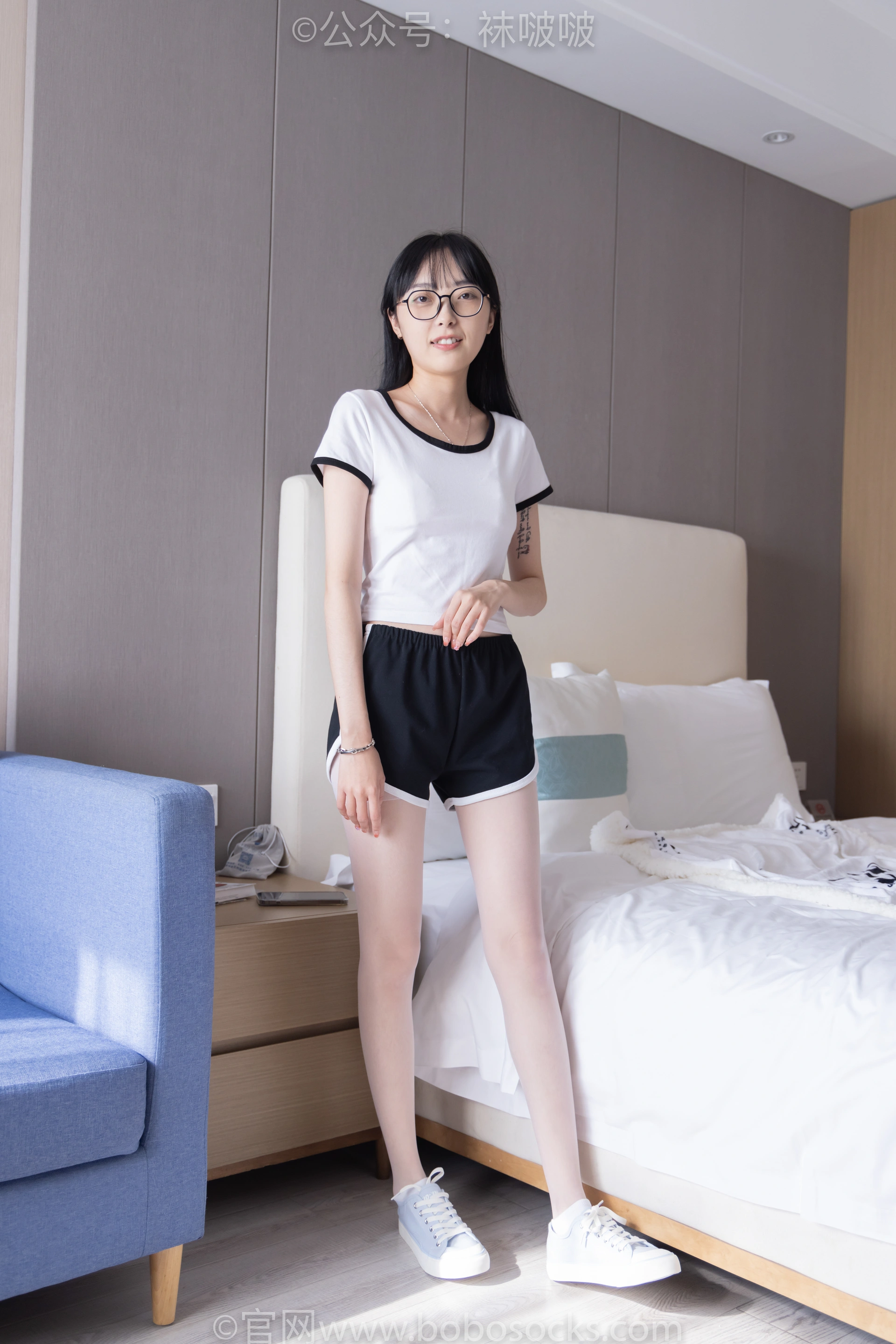 [BoBoSocks袜啵啵]NO.037 稚予-帆布鞋、短白棉袜、白丝 2